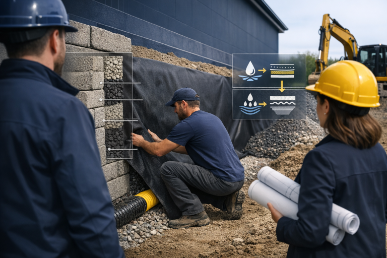 Retaining Wall Drainage Fabric Specs